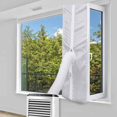 Fensterstopper Fensterabdichtung für Mobile Klimaanlagen AirLock Mobile Klimagerät, Sekey, Wäschetrockner, Ablufttrockner, Hot Air Stop zum Anbringen an Fenster