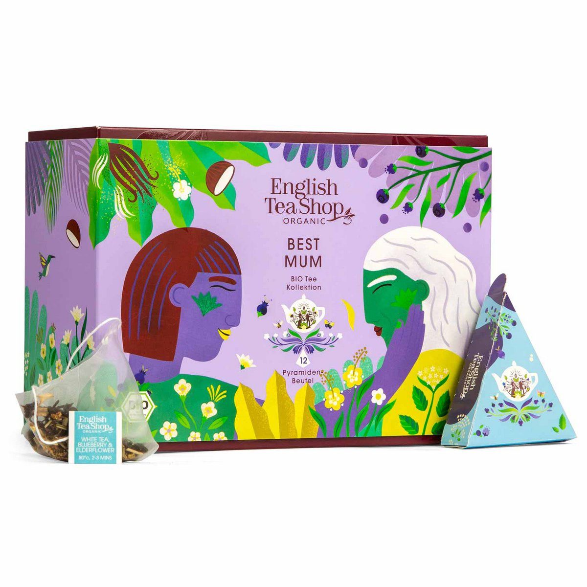 English Tea Shop Teebox ETS Tee Mix Geschenkset 12 Stk. Tee Pyramiden in edlem Design