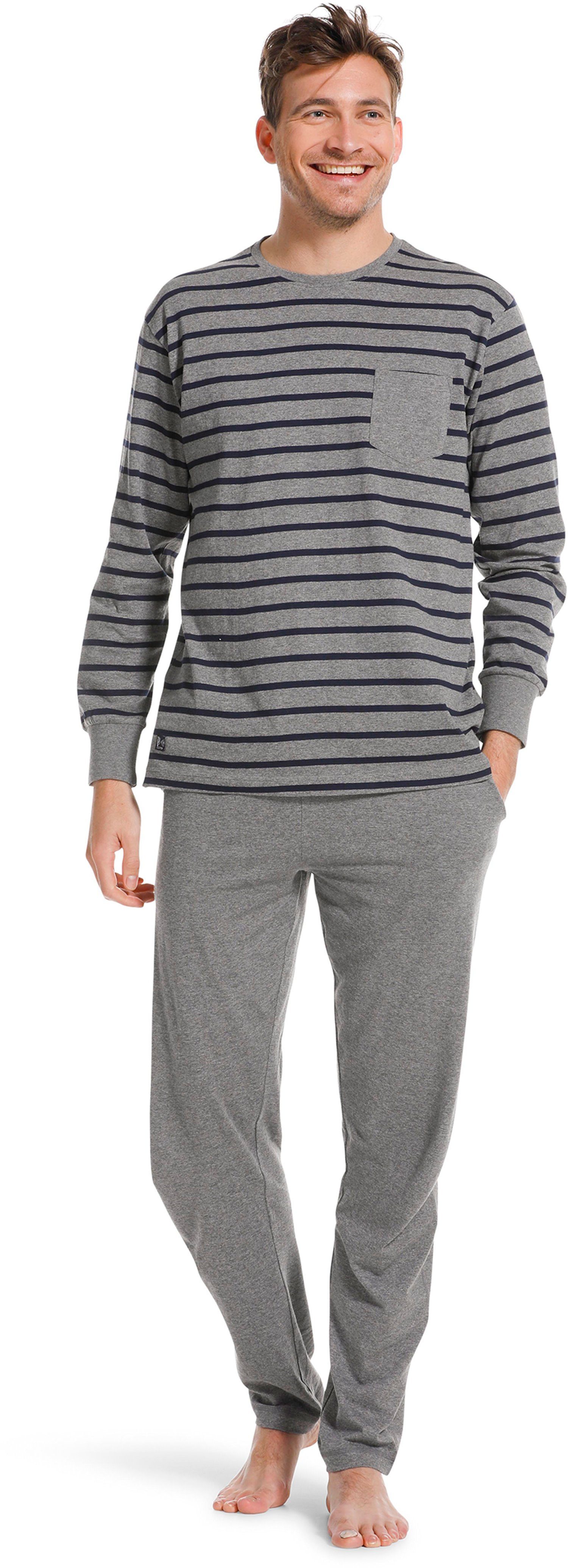 Pastunette Schlafanzug »Herren Schlafanzug lang« (2 tlg) Baumwollmischung  online kaufen | OTTO