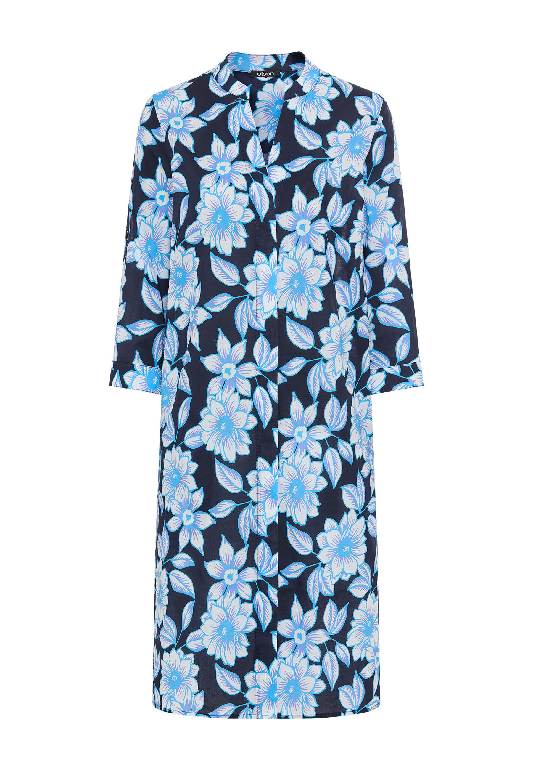 Olsen Midikleid Kleid mit Allover-Dessin