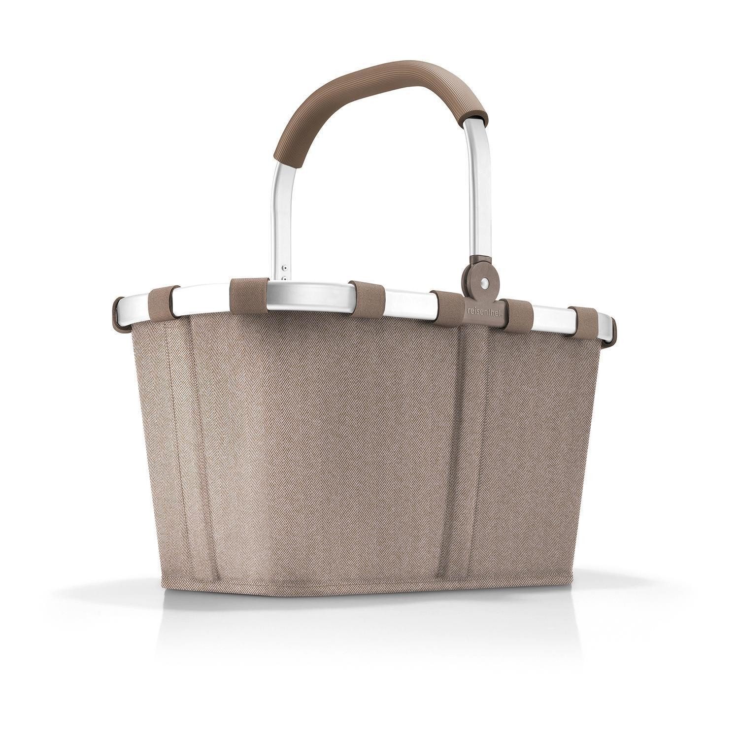 REISENTHEL® Einkaufskorb CARRYBAG HERRINGBONE MOKKA, Braun, Aluminium, 22 l günstig online kaufen
