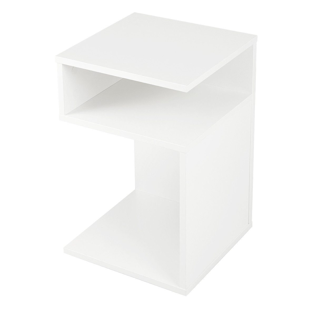 COSTWAY Beistelltisch (1-St), Holz, 3 Ebenen Nachttisch weiß, 33x33x50cm günstig online kaufen