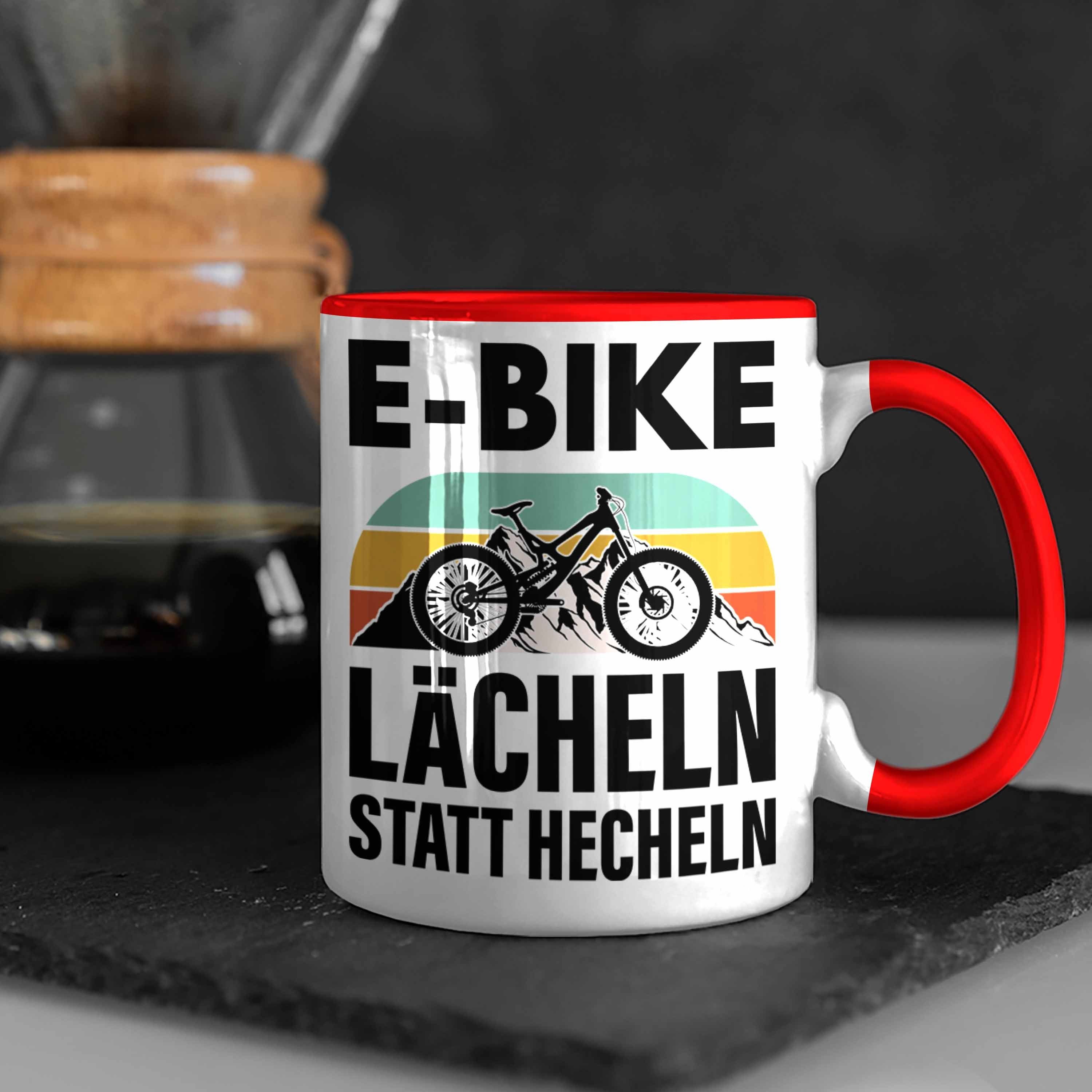 Rentner Geschenke Geschenk Lustige Ebike Kaffeetasse Trendation Spruch Elektrofahrrad mit E-Bike Tasse Tasse Rot - Trendation