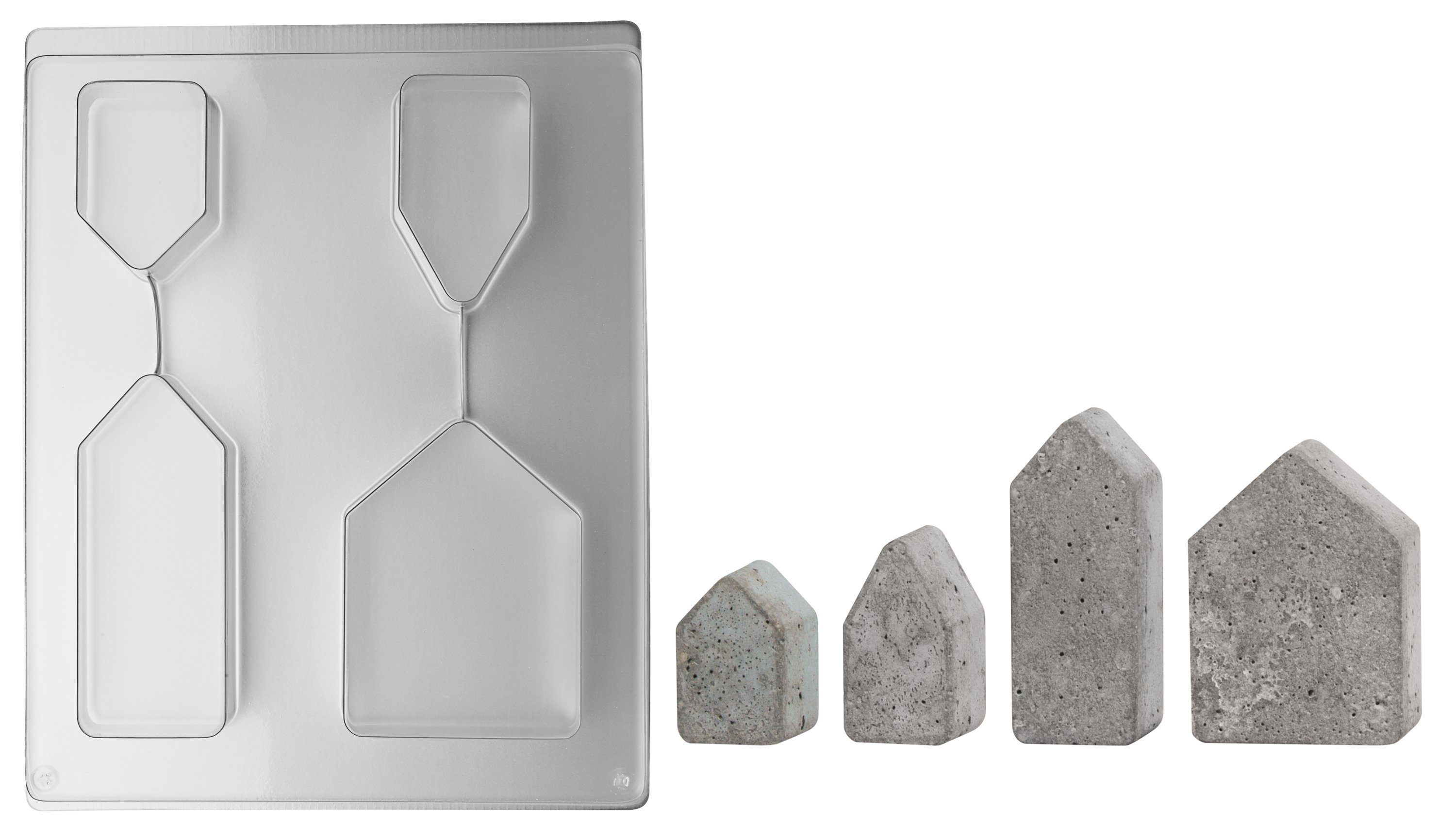 Modellierwerkzeug Gießform 4 Häuser