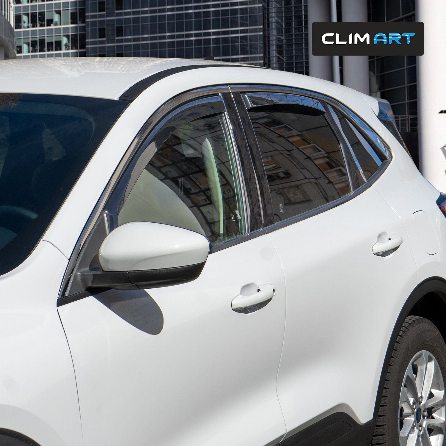 für/kompatible Ford SUV Clim CLIM Art (4 ART 2020-2023 Auto-Fußmatte St) mit Windabweiser Kuga
