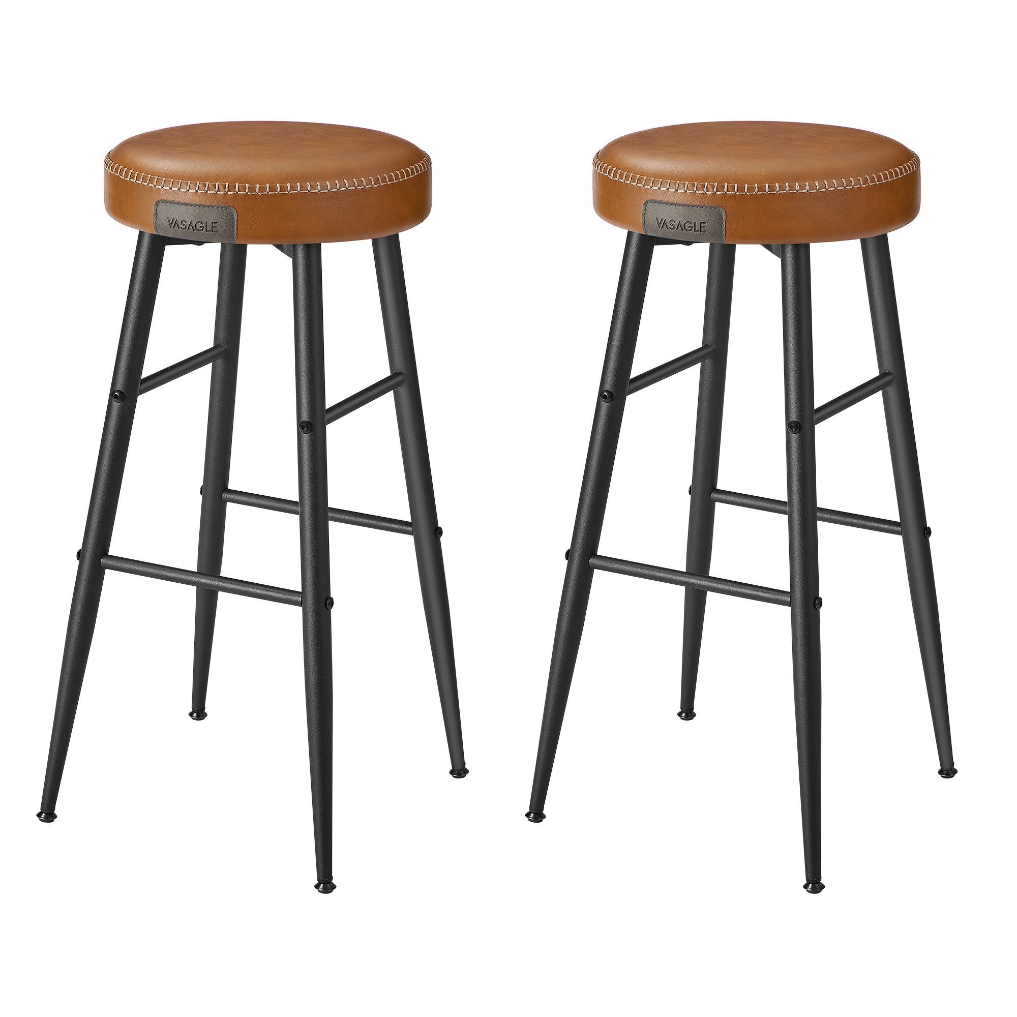 VASAGLE Barhocker (2 St), Kunstleder, 120kg günstig online kaufen