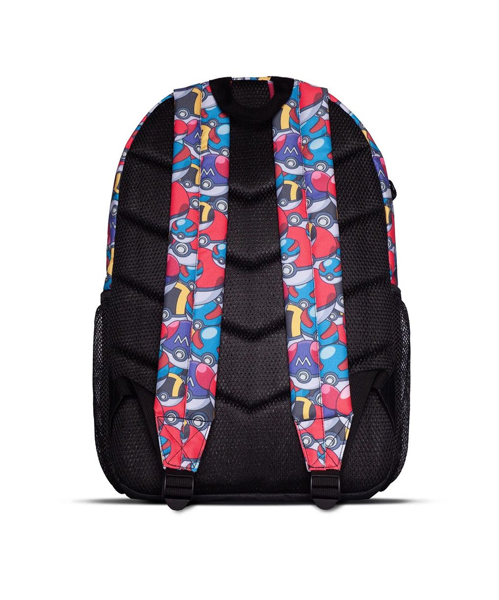 POKÉMON Rucksack Pokéballs Basic AOP, Meisterball Hyperball Anime Manga Backpack