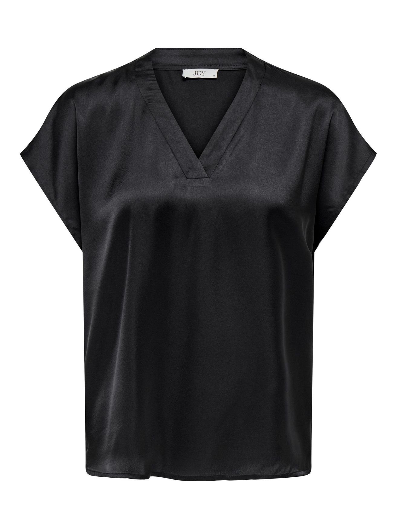 JACQUELINE de YONG T-Shirt Kurzarm Bluse V-Ausschnitt Business T-Shirt  JDYFIFI 5384 in Schwarz-2