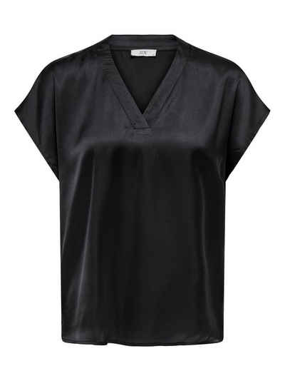 JACQUELINE de YONG T-Shirt Kurzarm Bluse V-Ausschnitt Business T-Shirt JDYFIFI 5384 in Schwarz-2