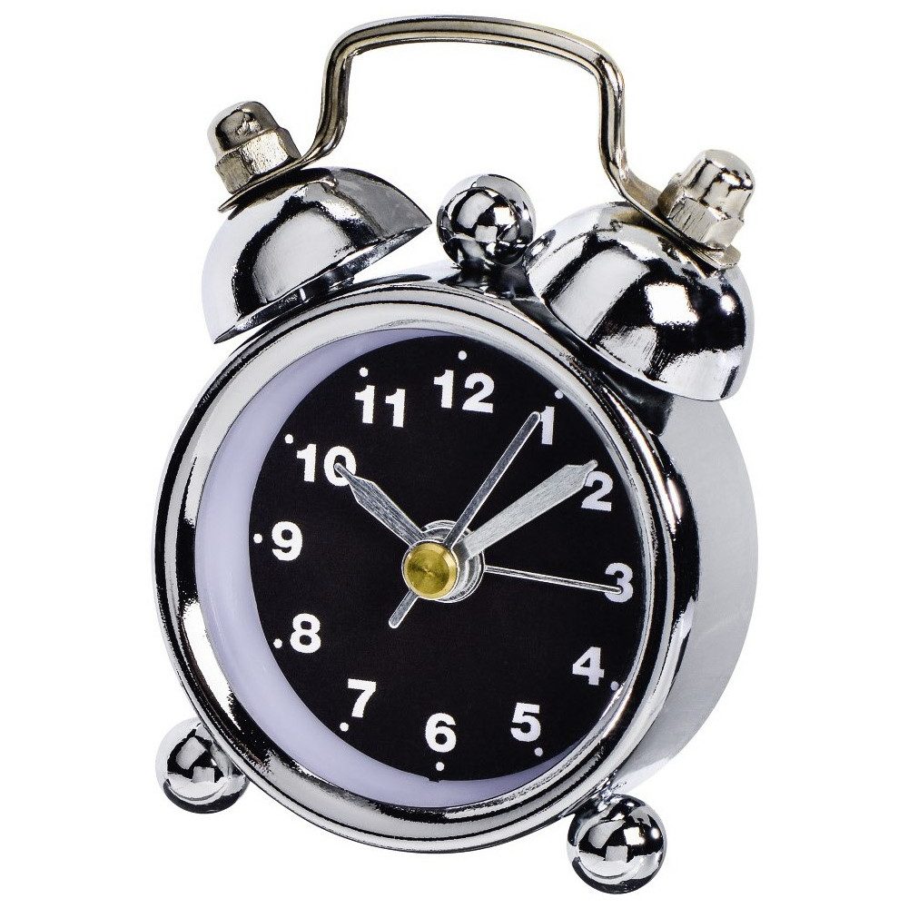 Hama Wecker Hama Nostalgie Mini Wecker schwarz/silber