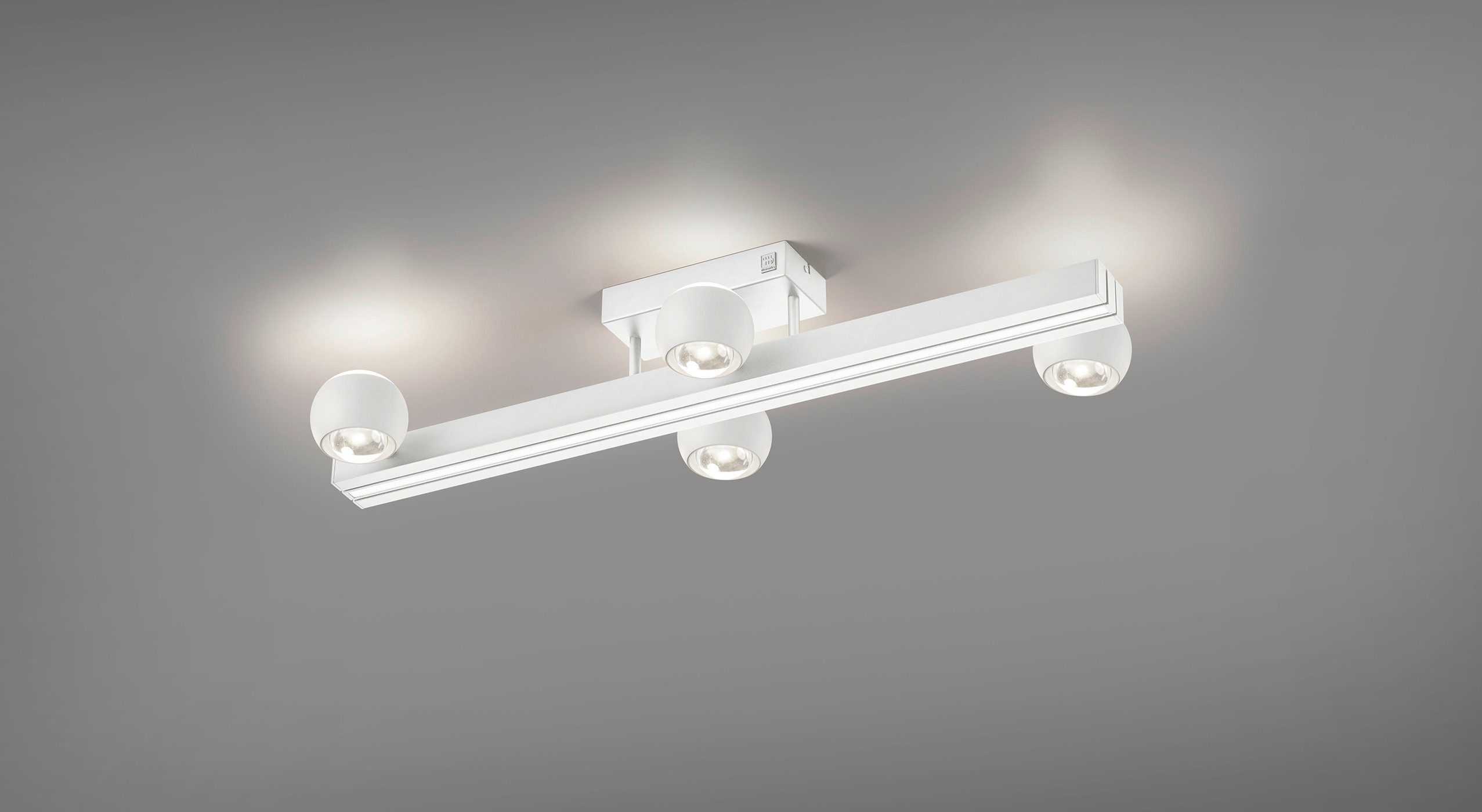 Musterring LED Deckenleuchte CANNON, 4-flammige LED Deckenlampe 36W 4150Lumen 2300-4000K CCT, CCT - über Fernbedienung, Dimmfunktion, Memoryfunktion, Nachtlichtfunktion, LED fest integriert, Farbwechsler, warmweiß - kaltweiß, mit Fernbedienung, ausziehbar, schwenkbare Lichtkegel, dimmbar Memory