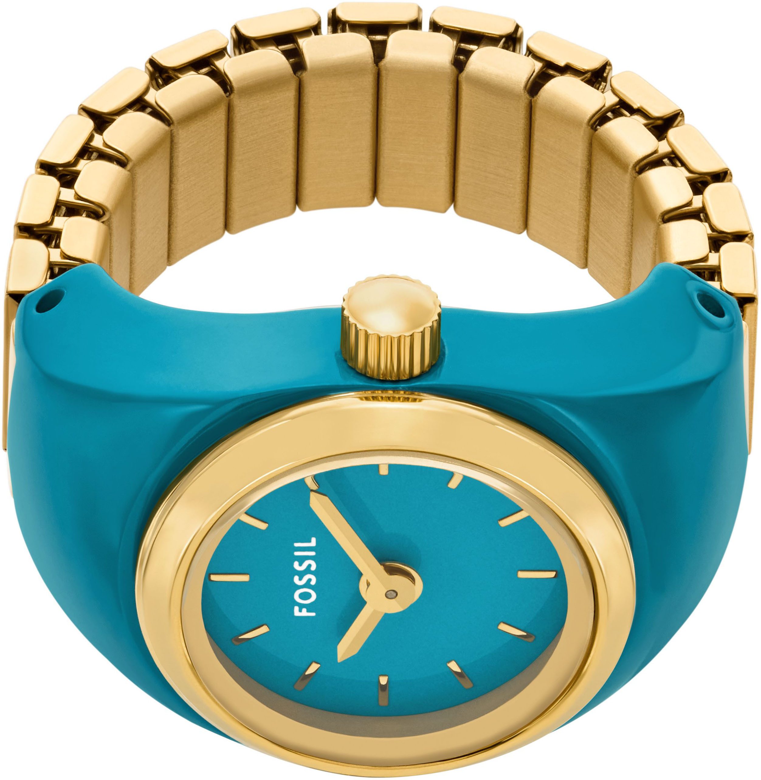 Fossil Uhrenring WATCH RING ES5415, Quarzuhr, Damenuhr, analog, Flexband, Zugband
