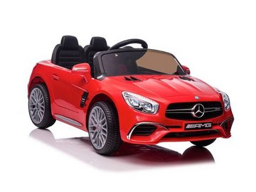 TPFLiving Elektro-Kinderauto Mercedes SL 65 AMG mit Fernbedienung - 2 x 12 Volt - 7Ah-Akku, Belastbarkeit 30 kg, Kinderfahrzeug mit Soft-Start und Bremsautomatik - Farbe: rot