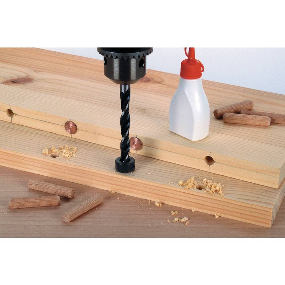 Wolfcraft Holzbohrer 3 Dübelbohrer mit Tiefenstop ø6.8,1mm 2730000, Tiefenstopp