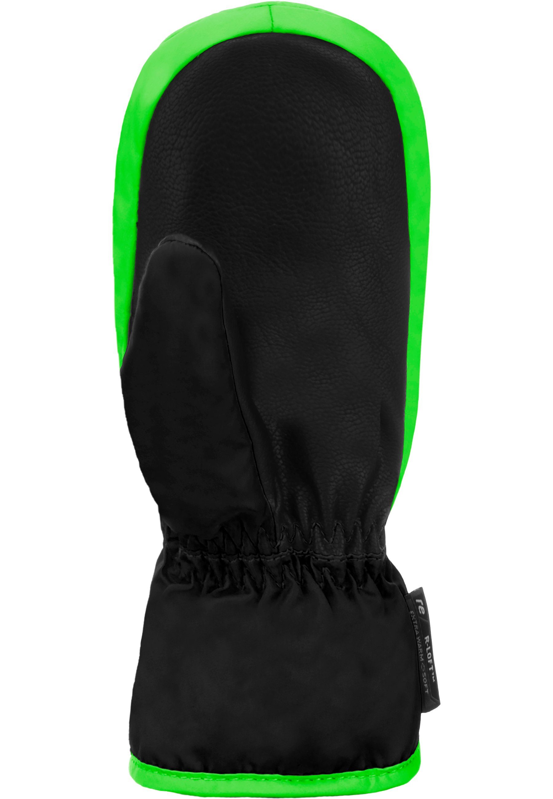 Reusch Fäustlinge Ben mit langem extra Reißverschluss grün-schwarz Mitten