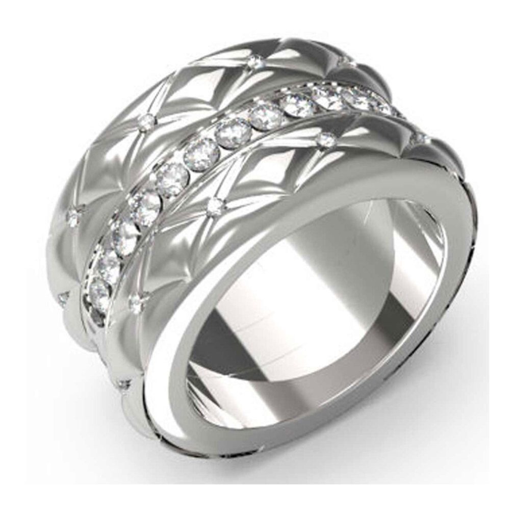 Guess Fingerring Mode Stahlring Stylish JUBR04592JWRH - Kreislauf: 58 mm