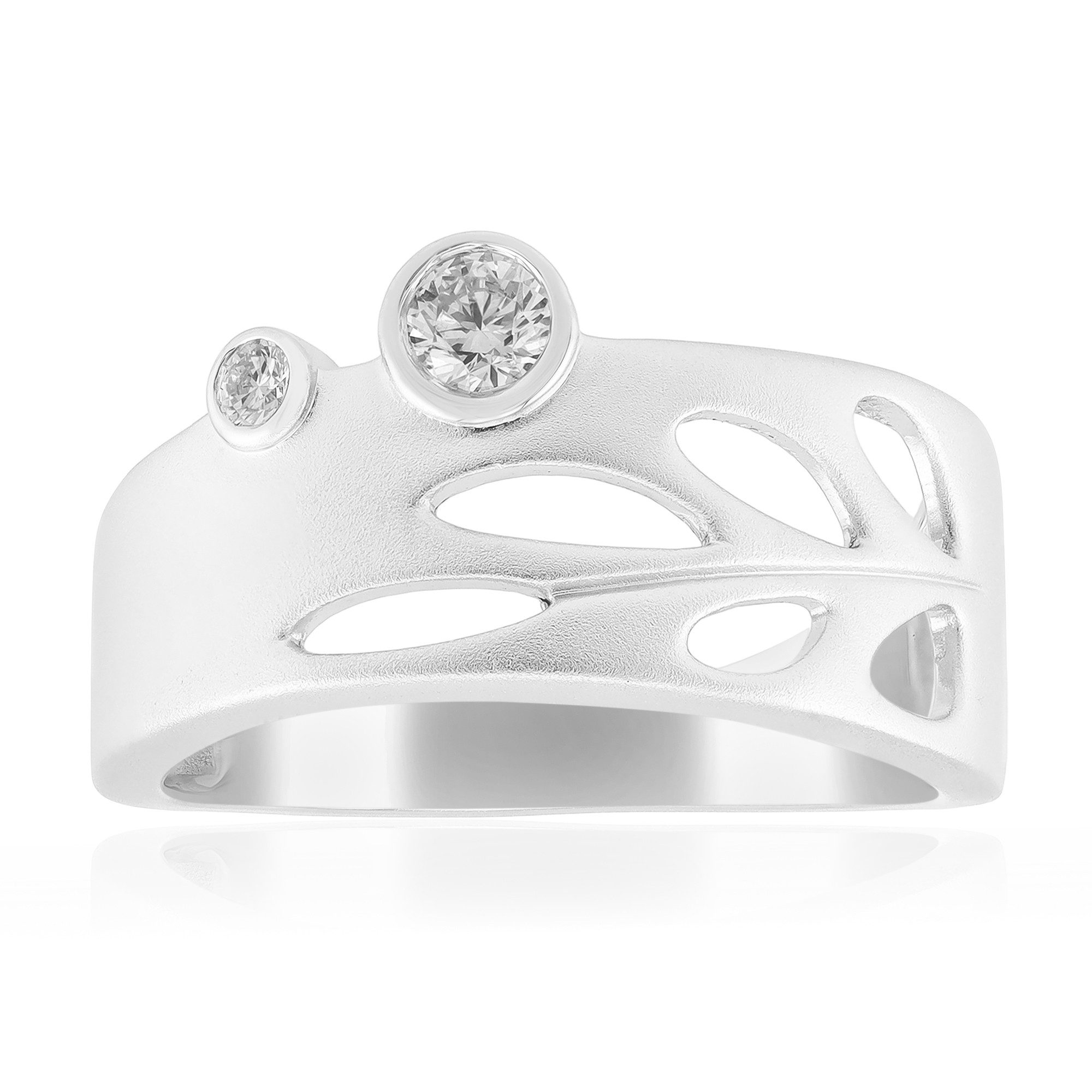 Cavill Diamantring Eleganter Diamant-Silberring (1-tlg)