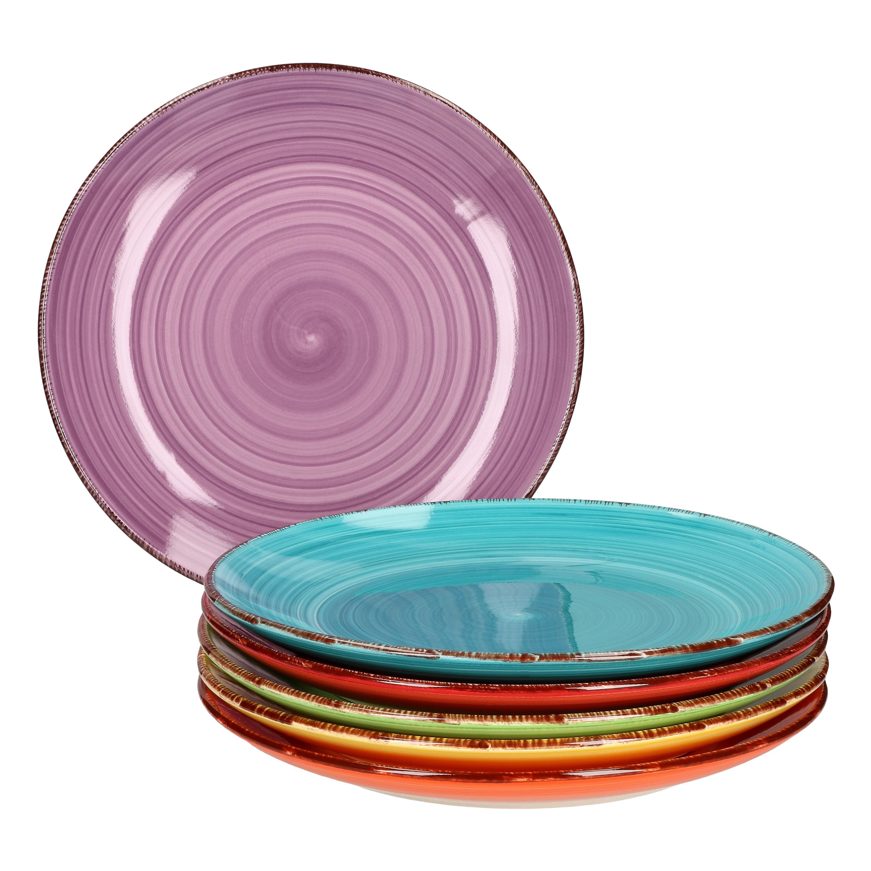 MamboCat Speiseteller 6er Set Speiseteller Uni Bunt – Bild 4 von 5