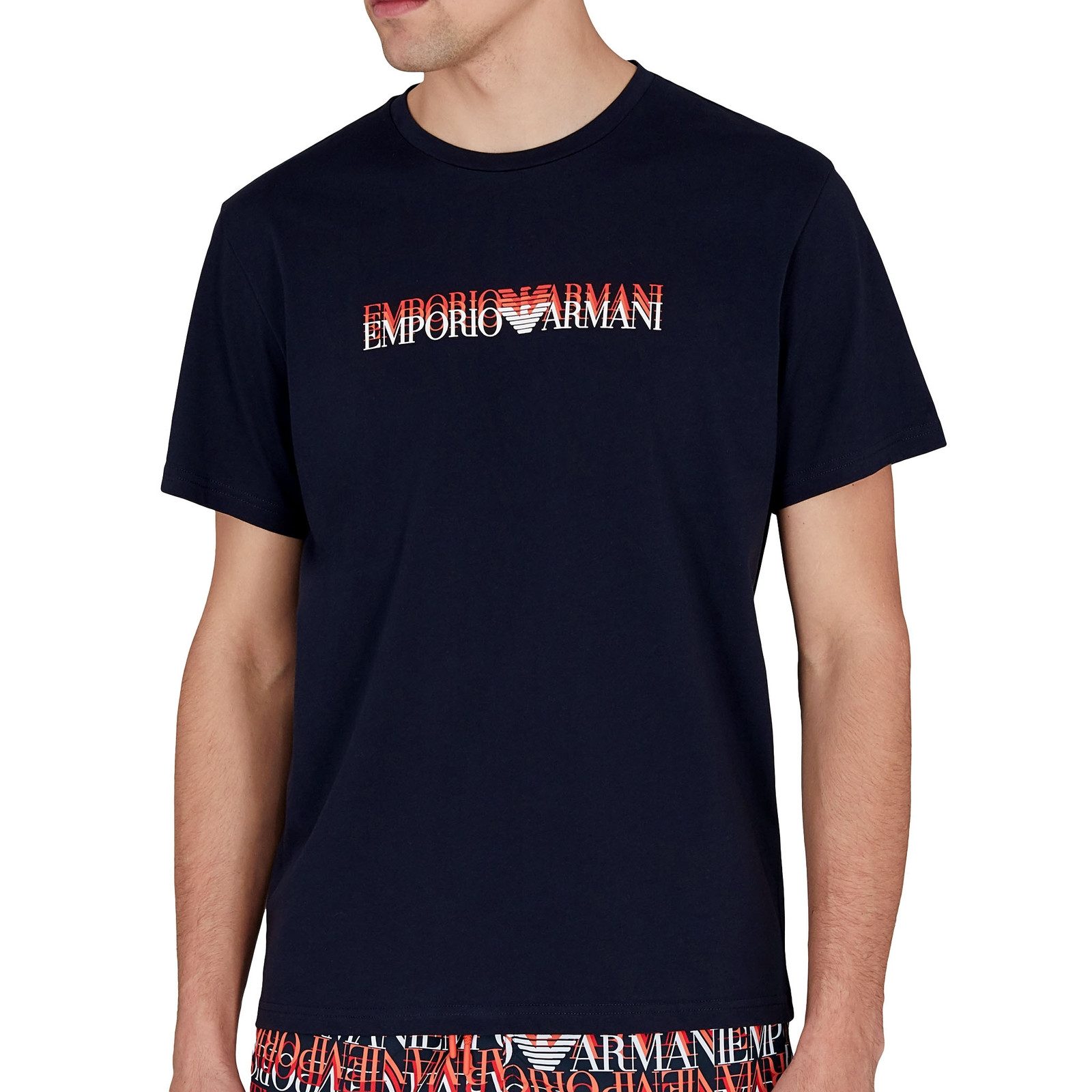 Emporio Armani T-Shirt T-Shirt Beachwear mit Print günstig online kaufen