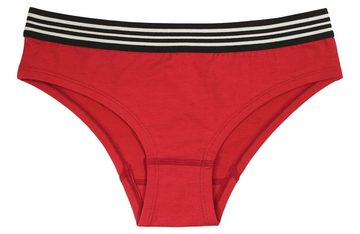 Fabio Farini Slip Damen Unterhosen - Frauen Panty-Slips aus Baumwolle (Packung, 4-St) im sportlichen Bikini-Style mit gestreiften Bund