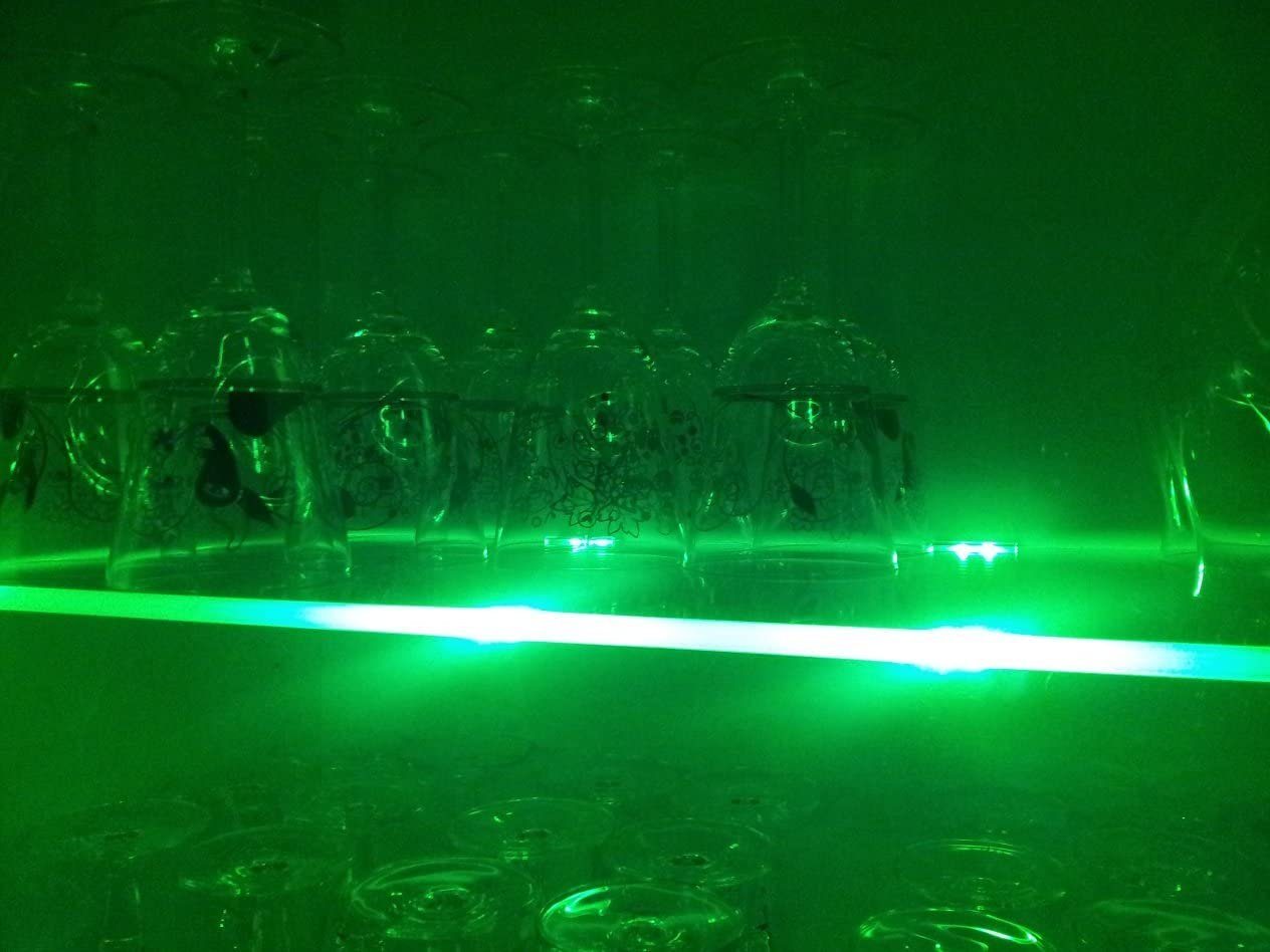 TRANGO LED Glaskantenbeleuchtung, 4er Set RGB Farbwechsel LED Glaskantenbeleuchtung 5022-04 inkl. Fernbedienung Schrankbeleuchtung I Glasbodenbeleuchtung I Vitrinenbeleuchtung, LED Clips I Möbelbeleuchtung