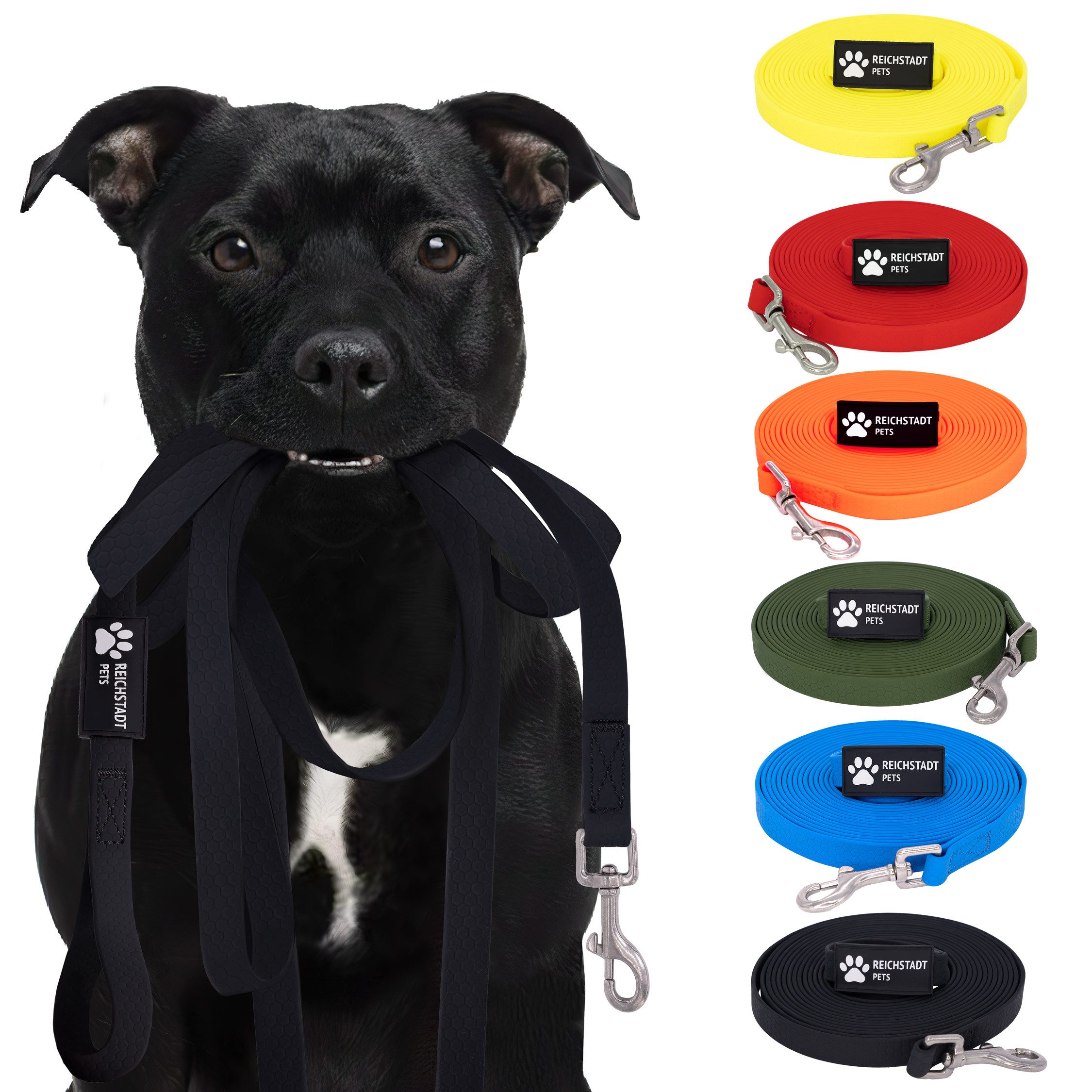 Reichstadt Hundeleine RS Pets Führleine Texturierte PVC 25RSP085, PVC, Weiche Handschlaufe mit Soft-Wrist-Strap