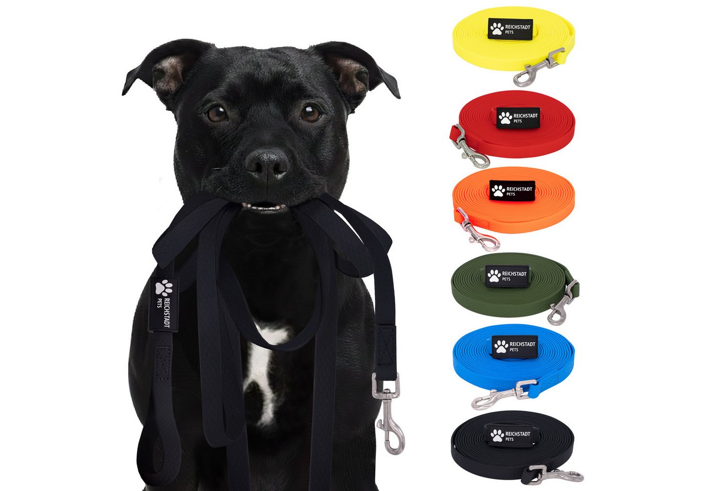 Reichstadt Hundeleine RS Pets Führleine Texturierte PVC 25RSP085, PVC, Weiche Handschlaufe mit Soft-Wrist-Strap