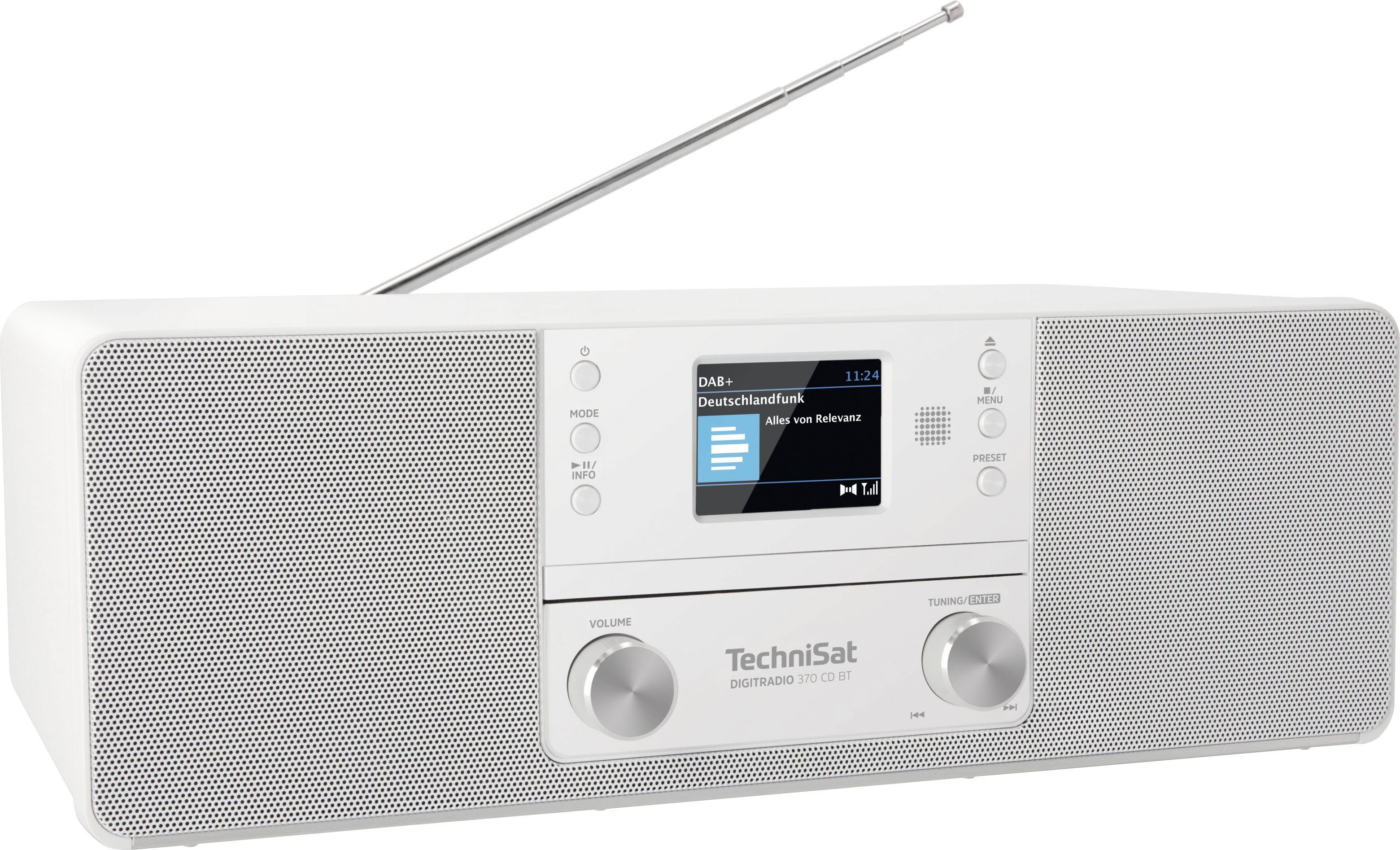 UKW Digitalradio W) (Digitalradio mit TechniSat RDS, (DAB), 10 (DAB) weiß 370 BT DIGITRADIO CD