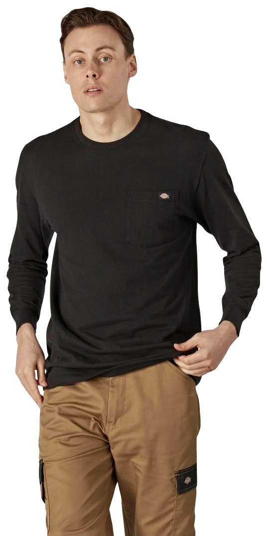 Dickies Langarmshirt Pocket aus Baumwolle, Brusttasche mit Bleistifthalter