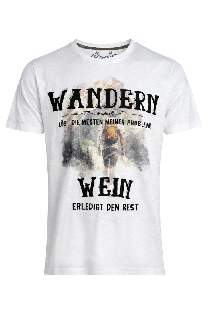 Hangowear Trachtenshirt Trachtenshirt Herren - BORIS - weiß