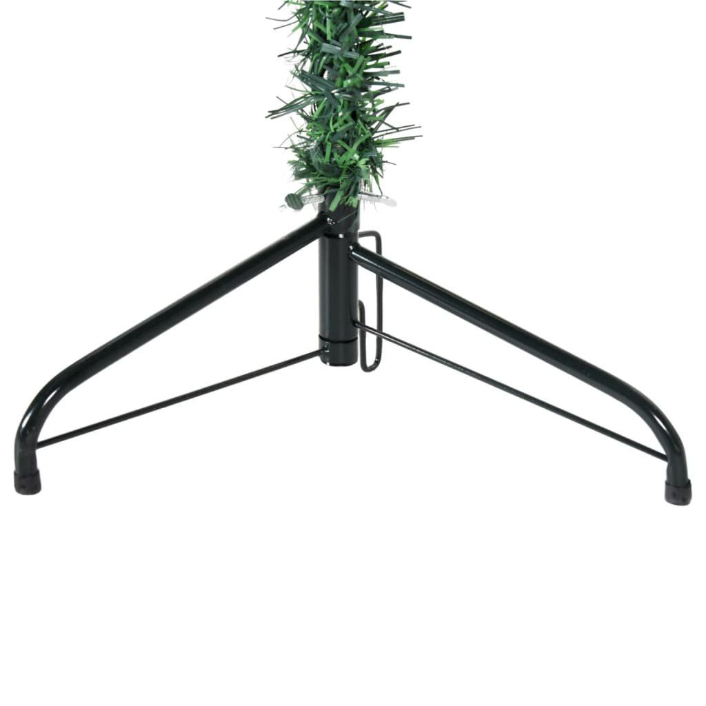 210 cm Ständer Künstlicher Schlank Künstlicher Halb-Weihnachtsbaum Weihnachtsbaum Grün furnicato mit