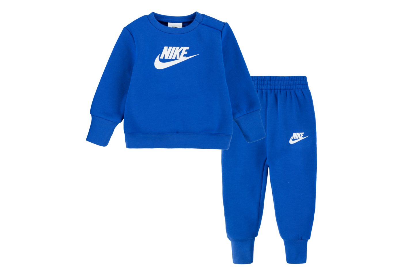 Nike Sportswear Jogginganzug NKN SUSTAINABLE CREW SET (Set, 2-tlg), für Babys, mit Druckknöpfen an der Schulter, aus Polyester, unifarben