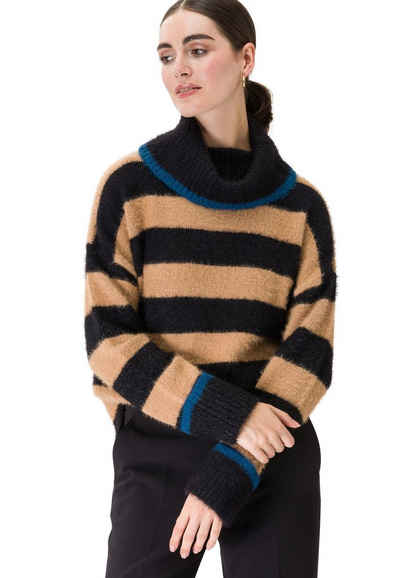 Zero Вязаные свитера mit Streifen (1-tlg) Plain/ohne Details