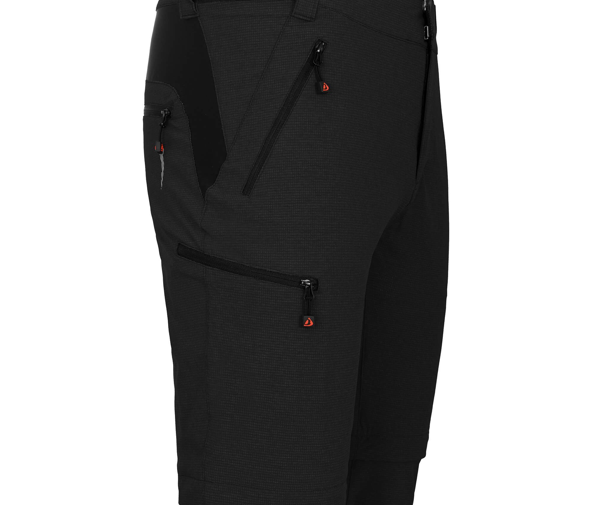 Zip-off-Hose elastisch, Radhose, Zipp-OFF Normalgrößen, schwarz PATTI Herren robust, Bergson