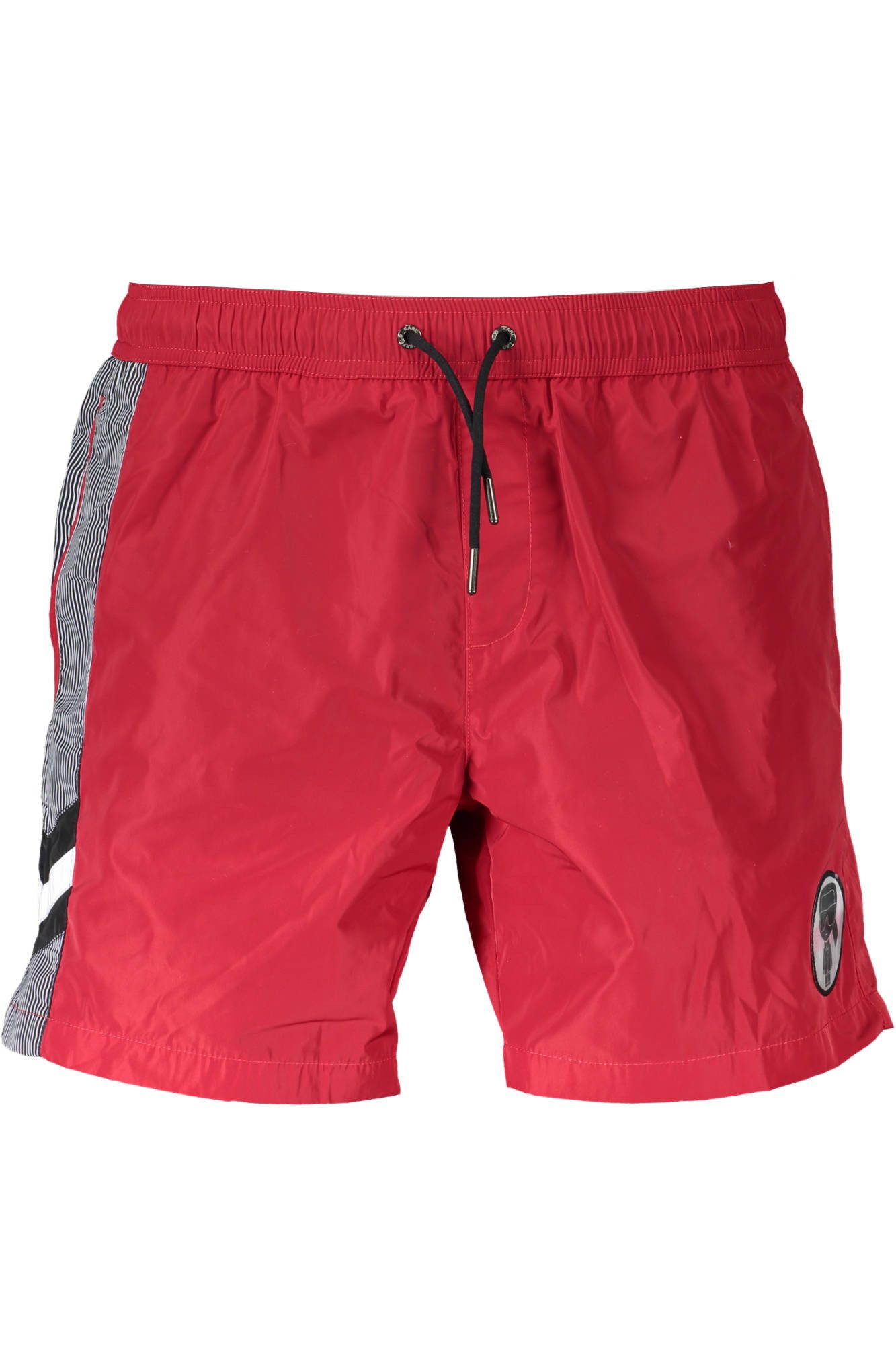 KARL LAGERFELD Badeshorts Stilvolle Rote Bade-Boxershorts für Herren mit Kontrastdetails
