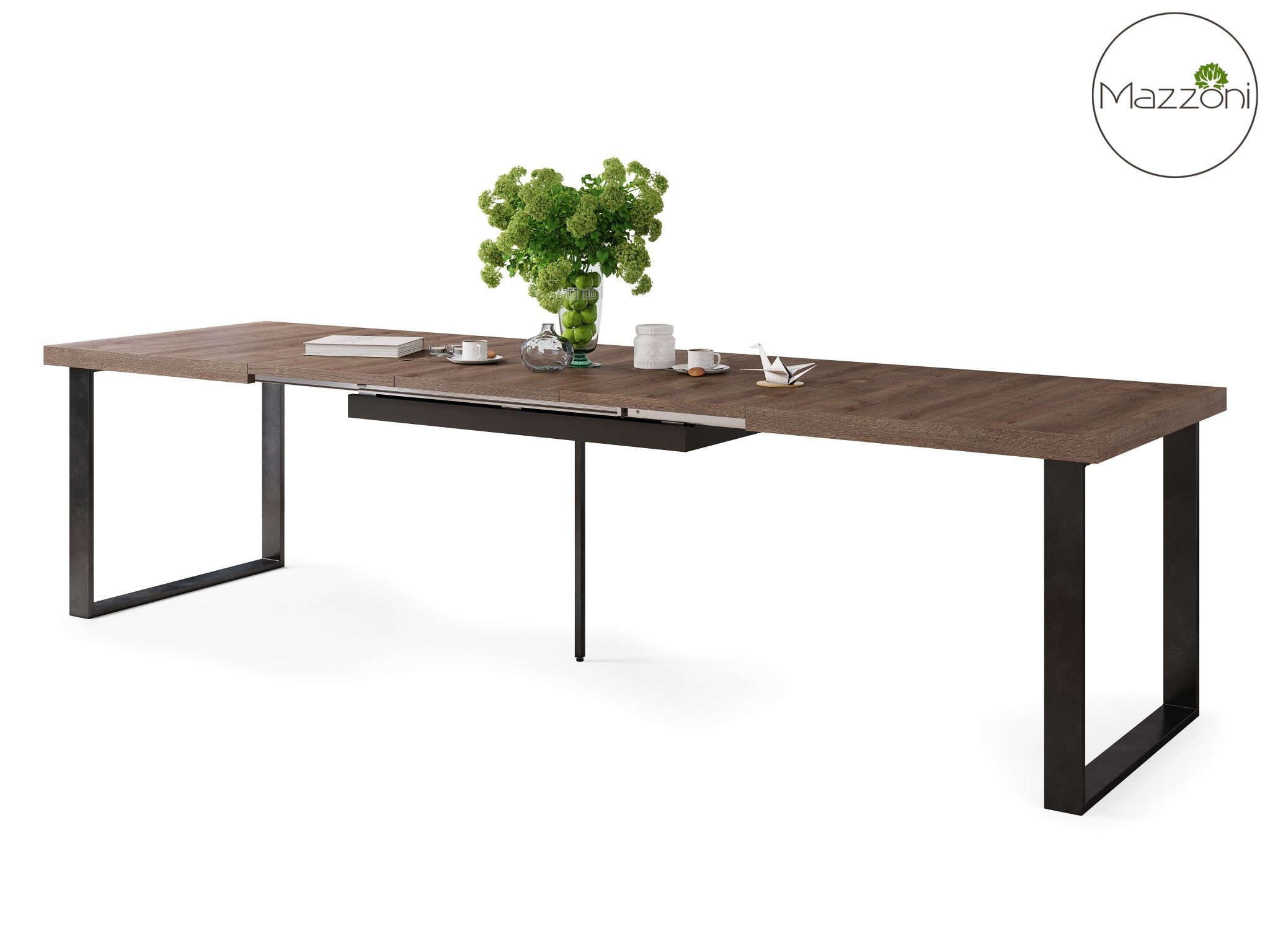 Esstisch Eiche bis Esstisch ausziehbar Design dunkel cm - Mazzoni matt Tisch 310 160 Avella Schwarz