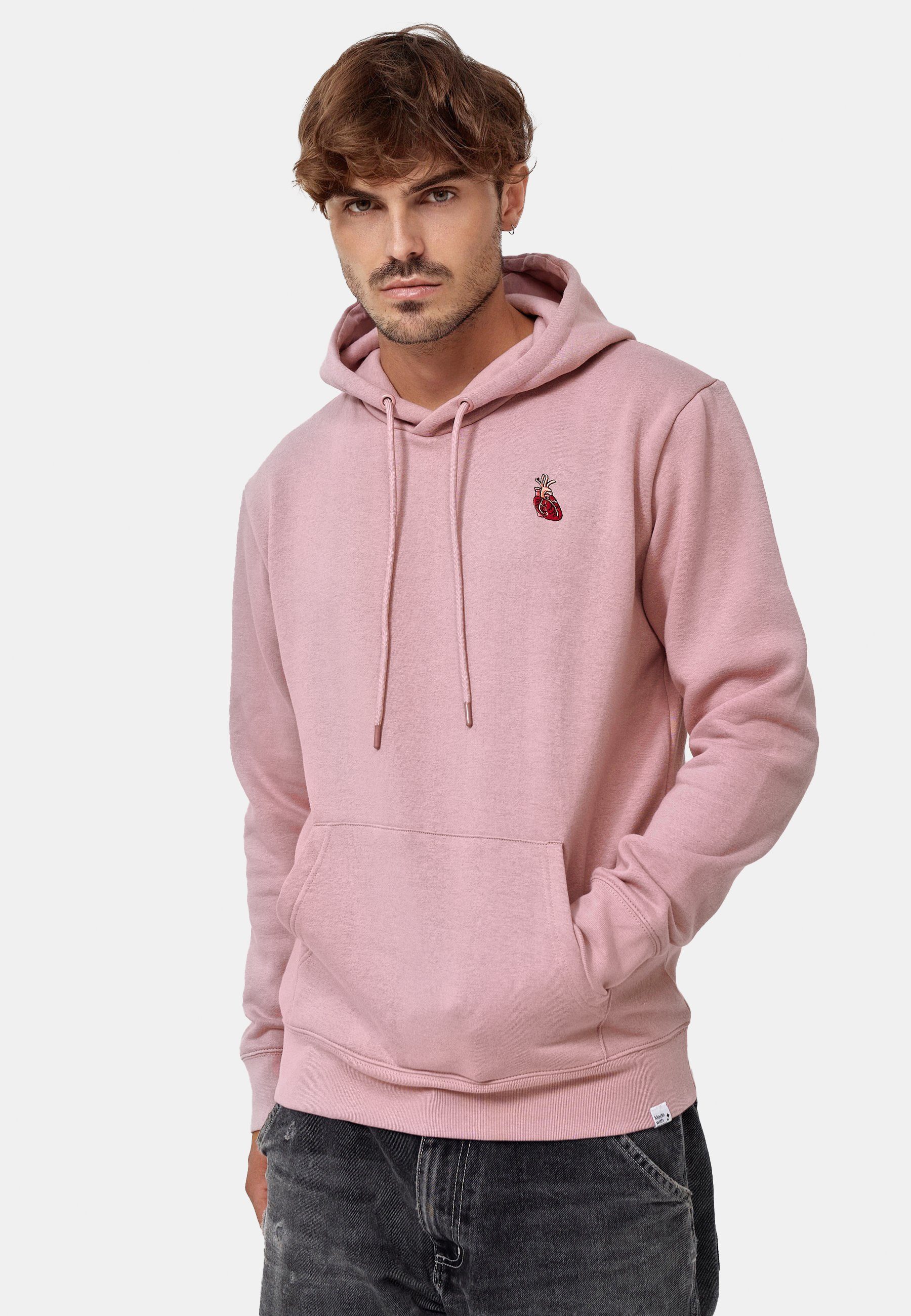 MIKON Hoodie Herz GOTS zertifizierte Bio-Baumwolle Pink | Sweatshirts