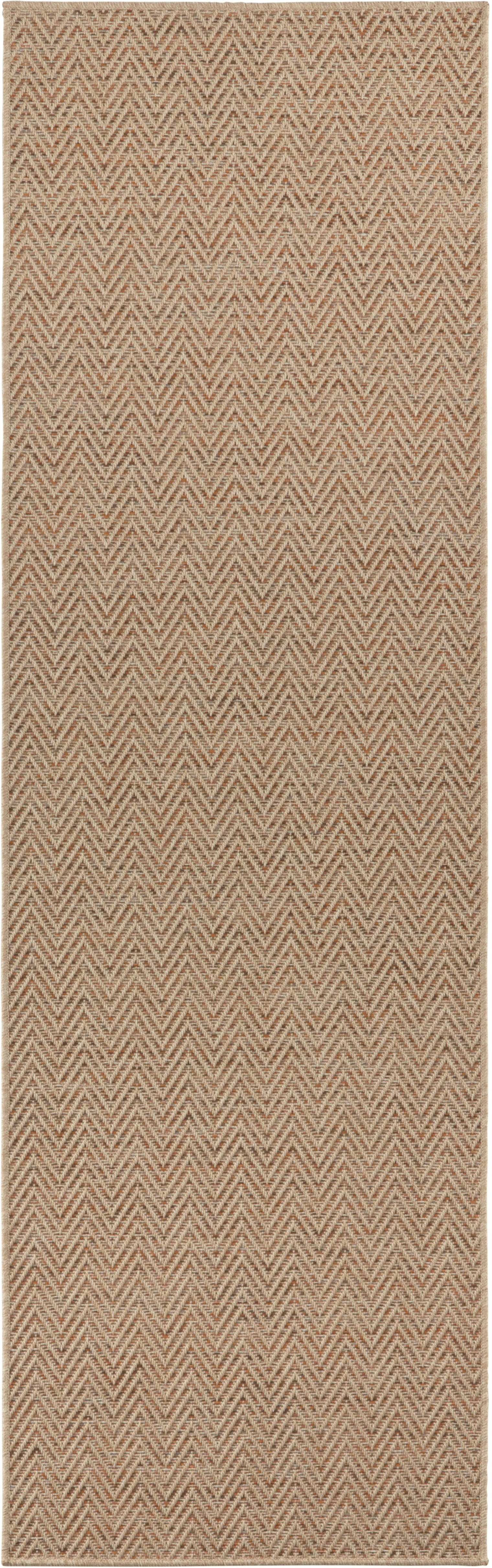 Läufer Nature 500, HANSE Home, rechteckig, Höhe: 5 mm, Flachgewebe, In- & Outdoor, Rutschfest, Flur, Küche, Garten, Terrasse beige/terra | Schmutzfangläufer