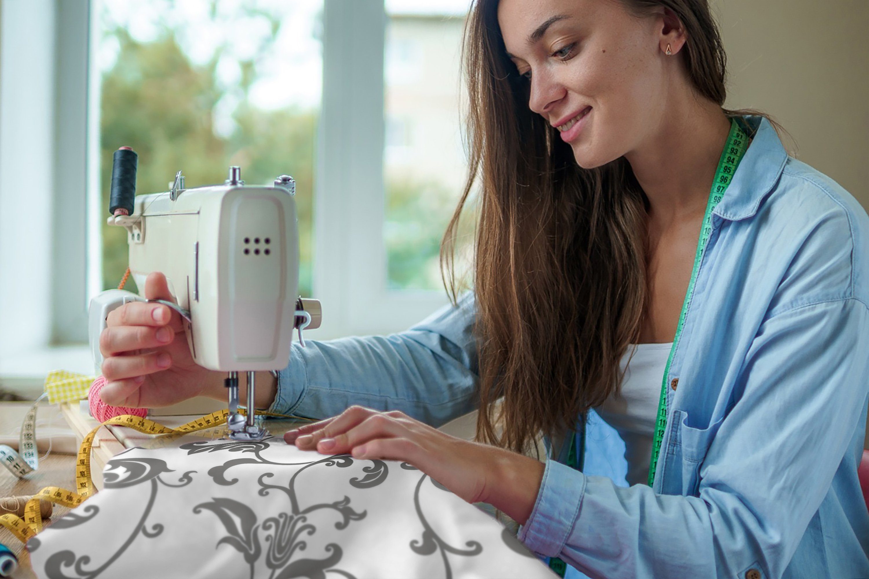 Amilian Stoff Baumwollstoff, Nähstoffe, Meterware: ca. 160 cm x 50 cm (Made in EU), Bastelstoffe zum Nähen, für Patchwork, 100% Baumwolle