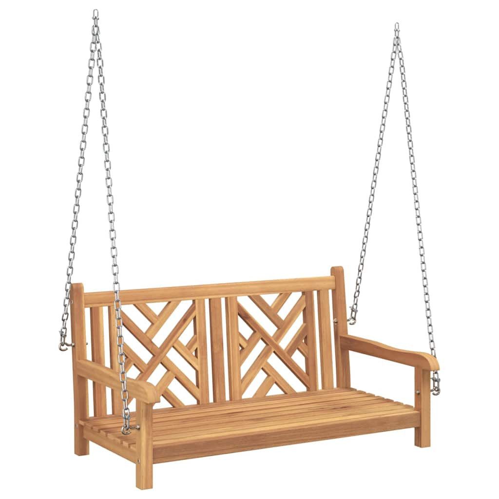vidaXL Gartenbank Schaukelbank Sonstiges Braun 114 x 60 x 64 cm -Massivholz (1-St)