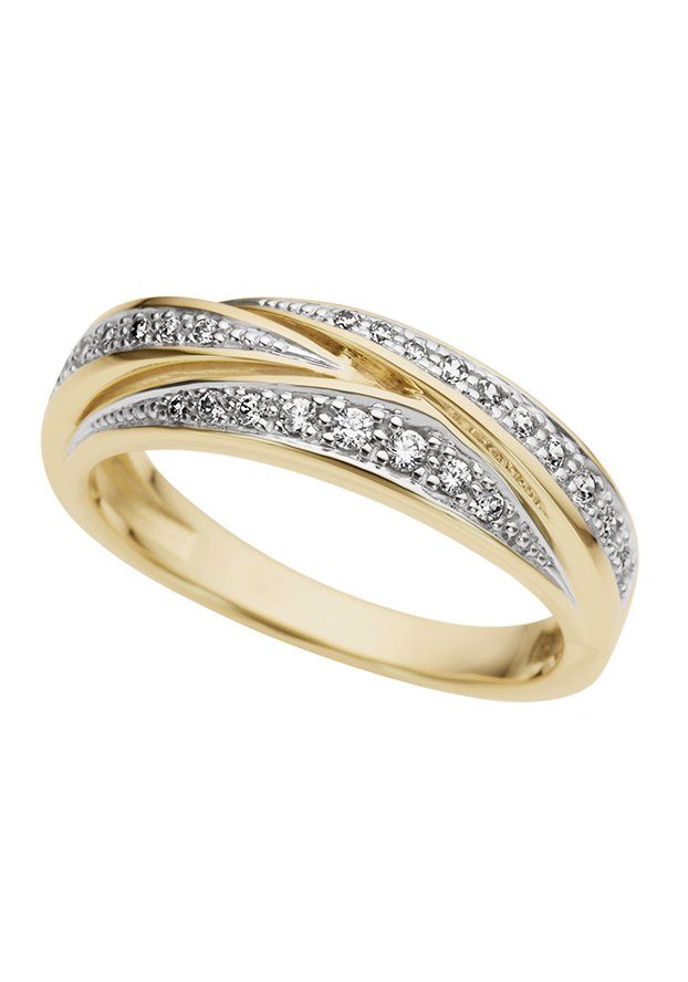 Firetti Diamantring Schmuck Geschenk Gold 333 Damenring Goldring Diamant, zu Kleid, Shirt, Jeans, Sneaker! Anlass Geburtstag Weihnachten | Goldringe