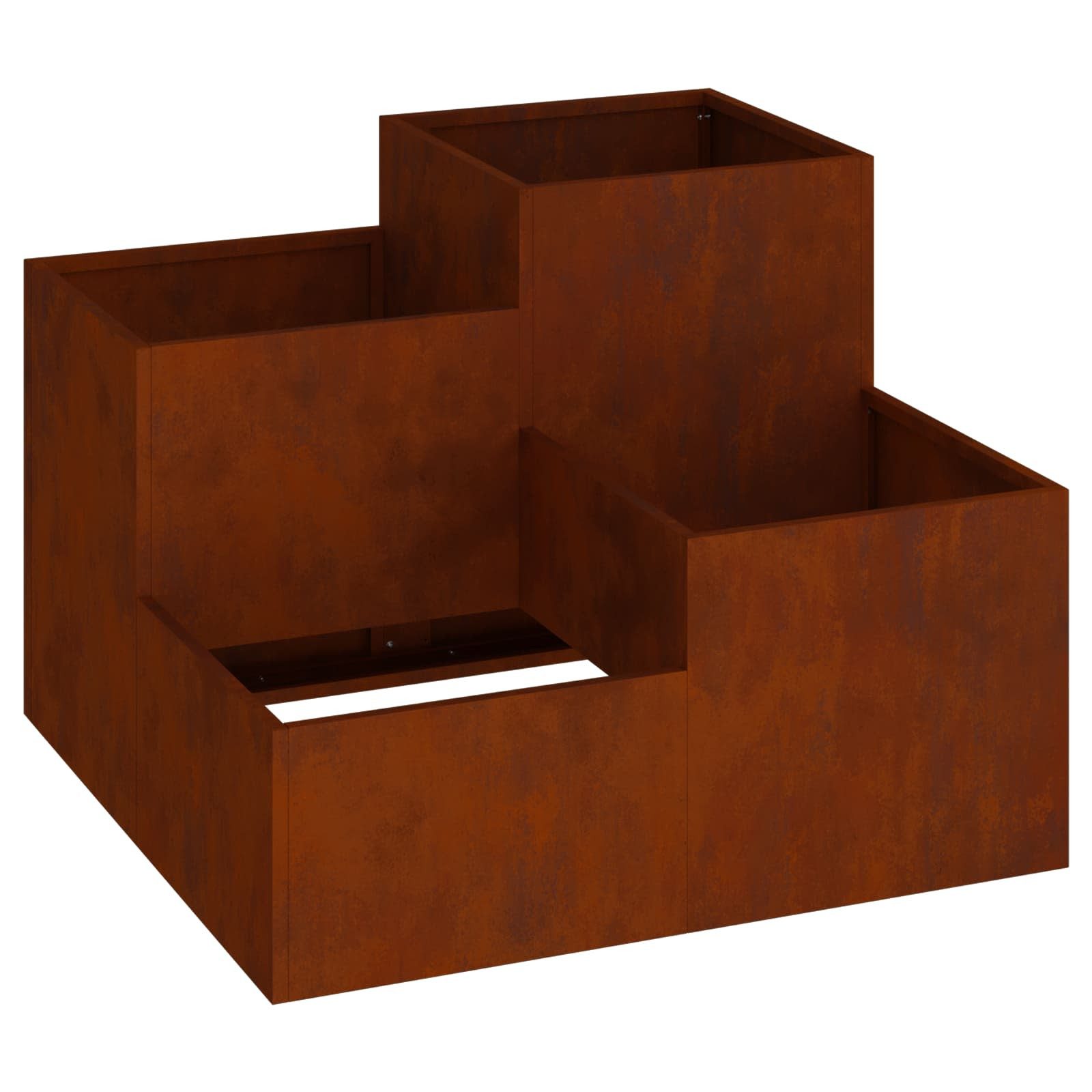 Blumentopf Gartenblumentopf Rostig 100 x 100 x 60 cm Wetterfeststahl