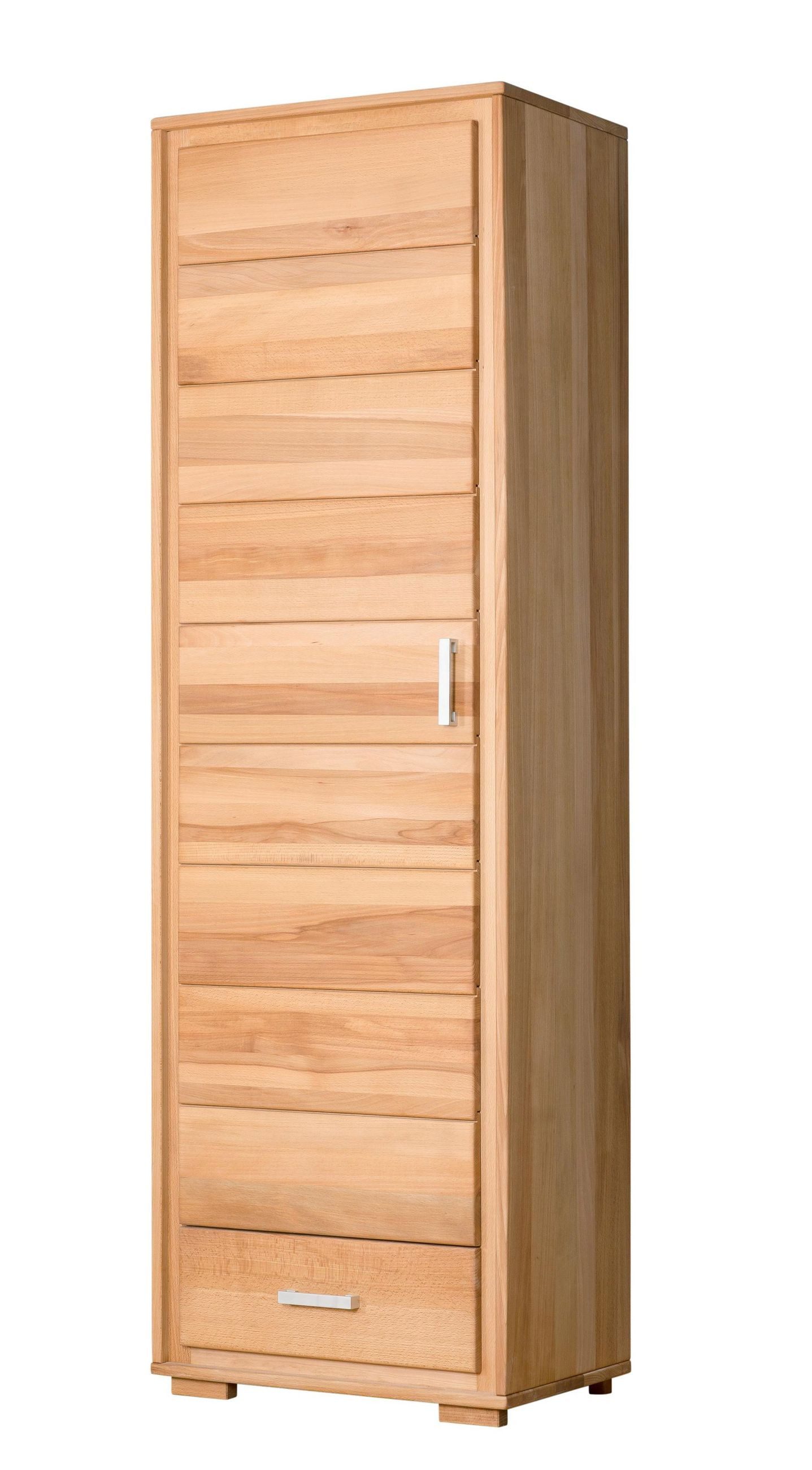 Trendmöbel24 Kleiderschrank Dielenschrank Genf 1-türig - Anschlag links - Kernbuche geölt