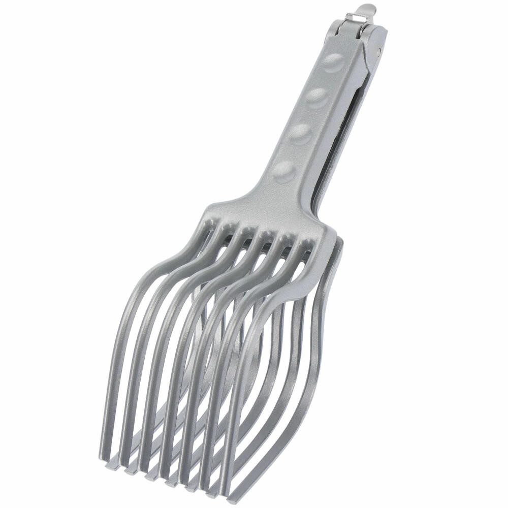 WESTMARK Spätzlepresse Tranchierhilfe, Retro-Verpackung, Aluminium, Tranchetta, Silber, Aluminium, platzsparende Schneidhilfe, spülmaschinengeeignet, Made in Germany