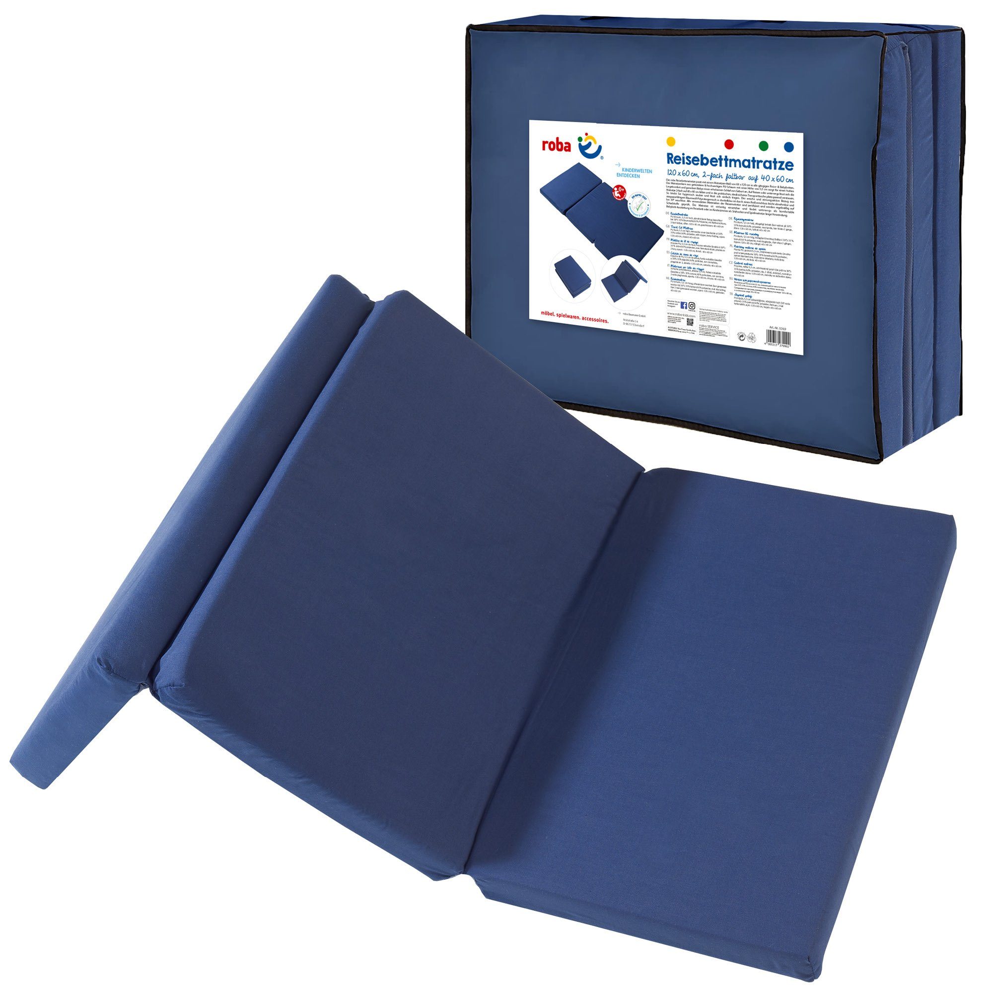 Reisebett-Matratzen inkl. Tragetasche, roba®, faltbares Reisebett