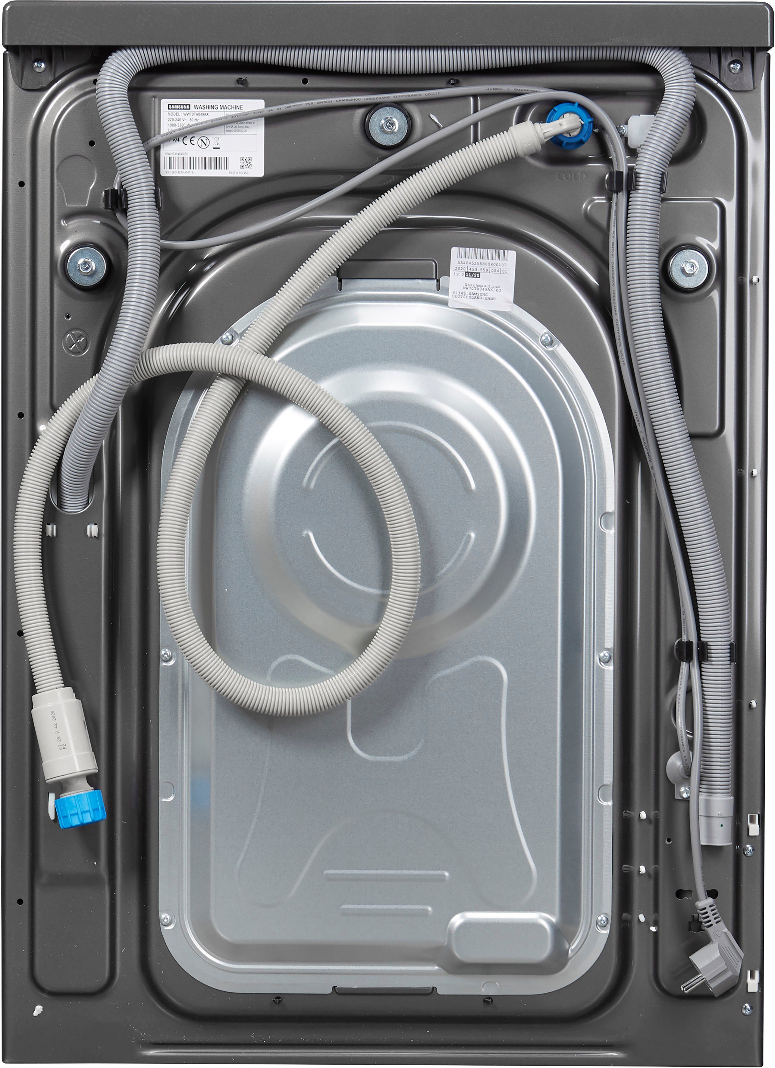 FleckenIntensiv-Funktion WW70TA049AX, U/min, 1400 7 kg, INOX Waschmaschine WW5000T Samsung