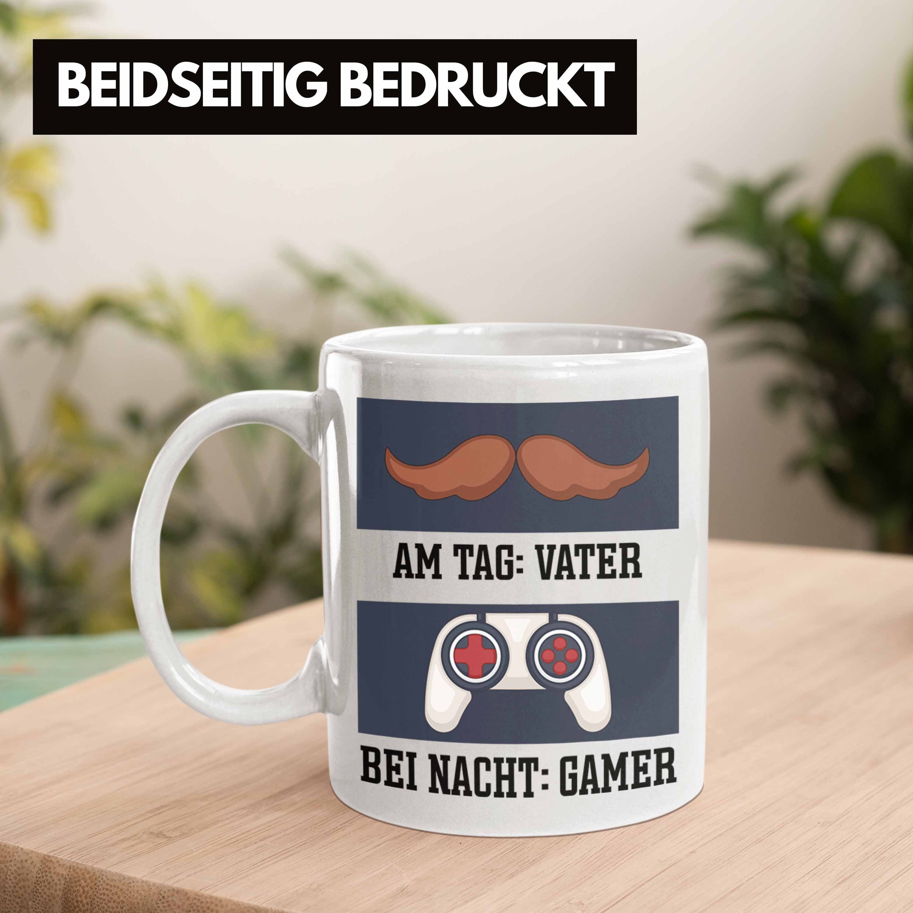 Weiss Tasse Geschenk Vater Nacht Geschenkidee Papa Spruch Vatertag Gamer Trendation Bei Tasse