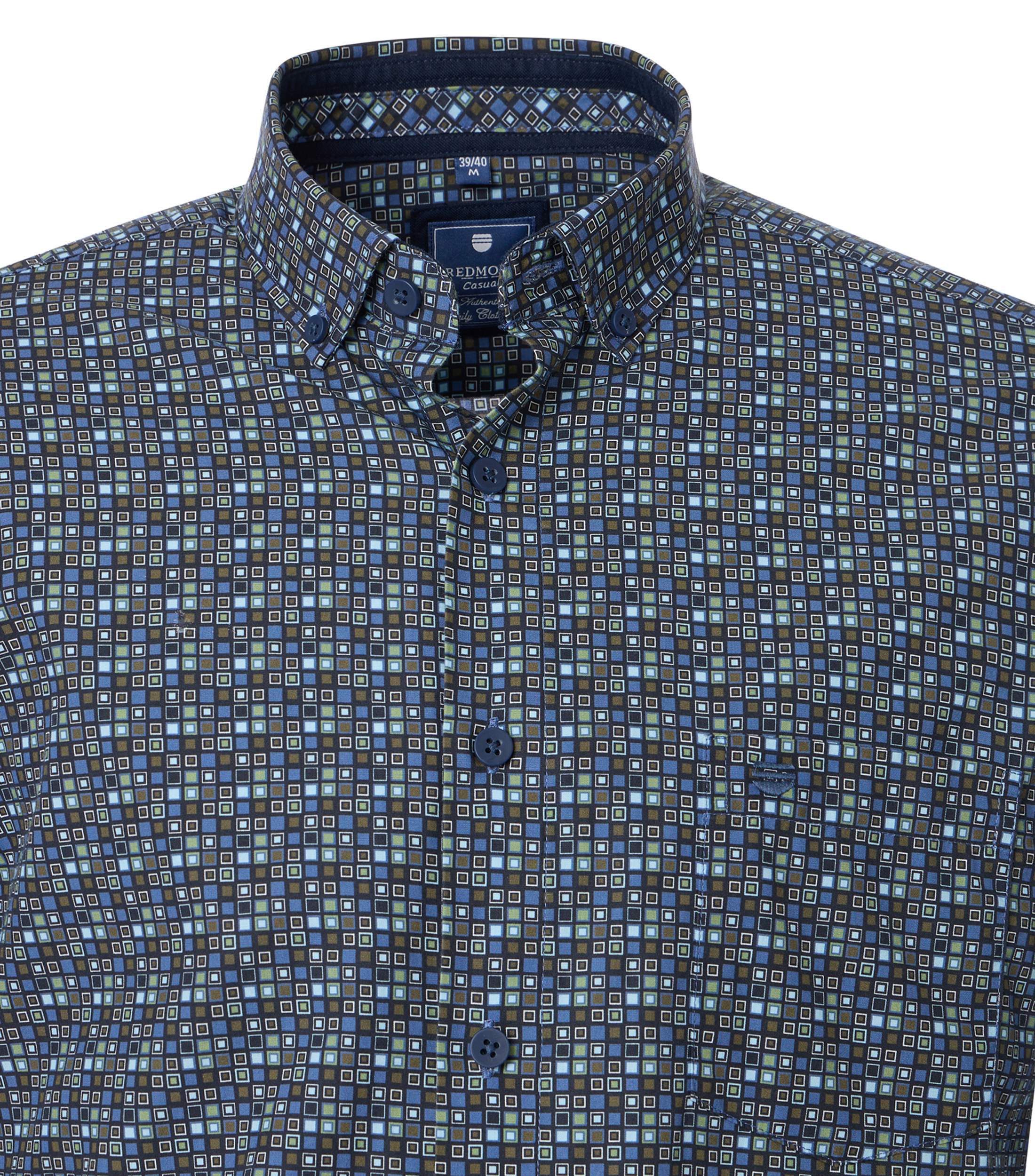 Redmond Langarmhemd Druck Comfort Fit