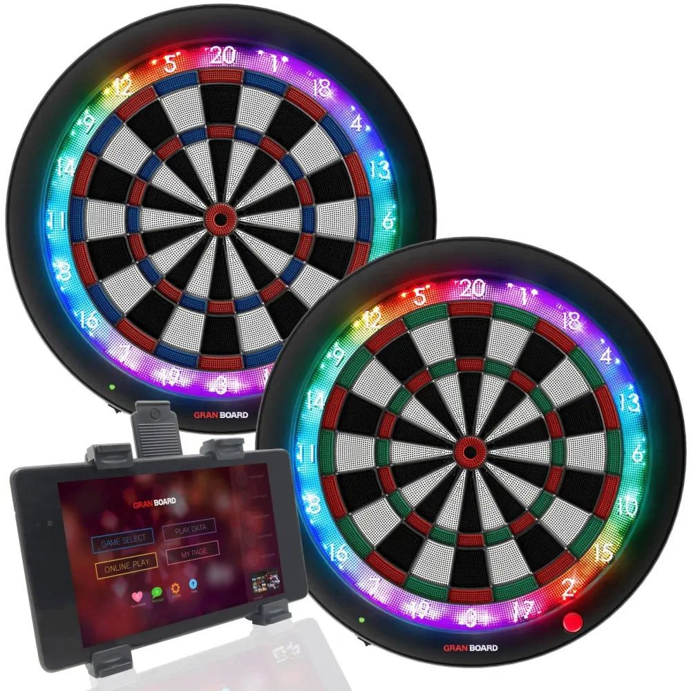 Sport-Knight® Dartscheibe Elektronische Soft-Tip-Dartscheibe mit Spiel-App, geräuscharm, (Set aus Dartscheibe und Zubehör, Smart Dart Board, USB-Kabel, Wandhalterung)
