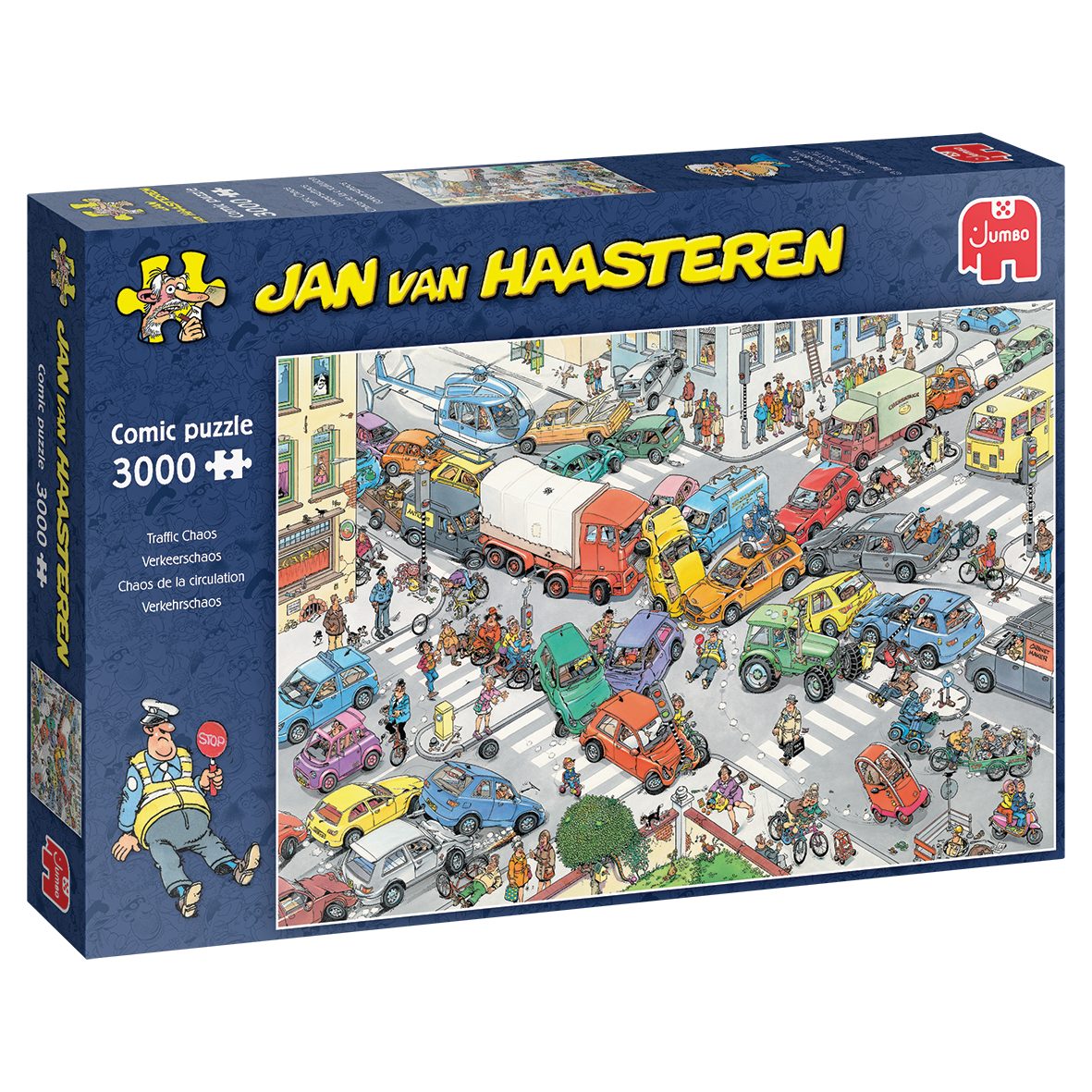 Spiele Puzzleteile, Jan Verkehrschaos Jumbo Puzzle in Haasteren Europe van Made 3000 Puzzle,